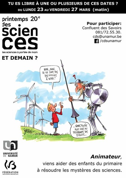 ANNULÉ - WANTED ! Bénévoles pour le Printemps des Sciences 2020