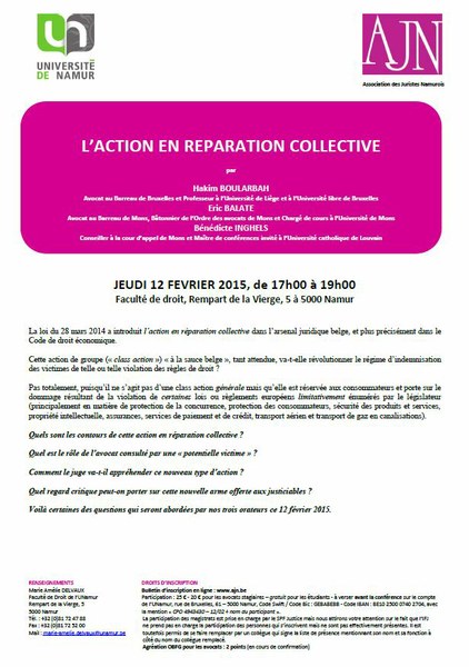 Conférence "L'action en réparation collective"