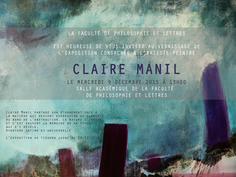 Vernissage de l'exposition consacrée à l'artiste-peintre Claire Manil