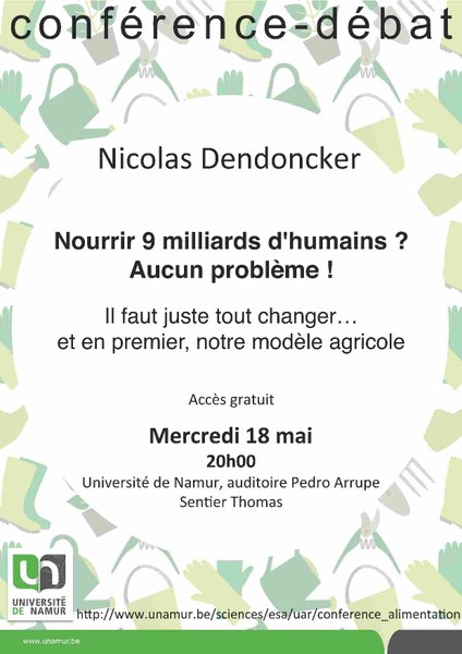 Conférence-débat: Nourrir 9 milliards d'humains? Aucun problème! Il faut juste tout changer… et en premier, notre modèle agricole