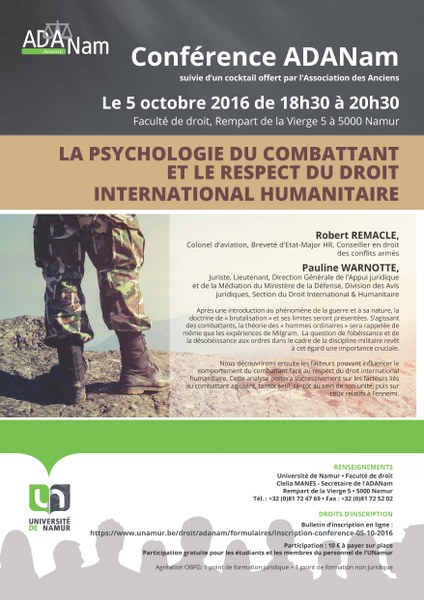 La psychologie du combattant et le respect du droit international humanitaire