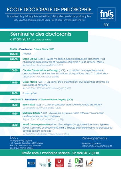 Séminaire des doctorants en philosophie