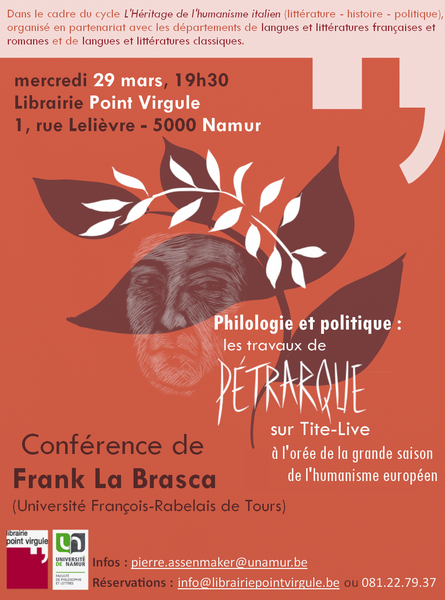 Conférence "Philologie et politique : les travaux de Pétrarque sur Tite-Live"