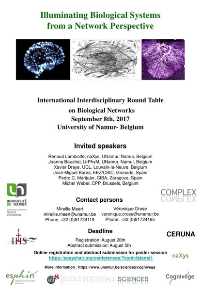 Table ronde internationale : Illuminating Biological Systems from a Network Perspective