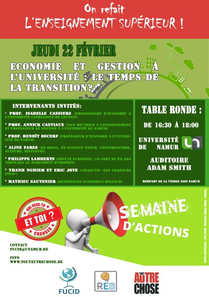 Economie et gestion à l'Université : le temps de la transition ?