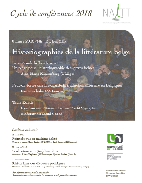 Historiographies de la littérature belge