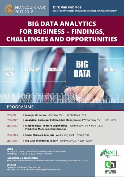 Francqui Chair « Big Data Analytics for Busines »