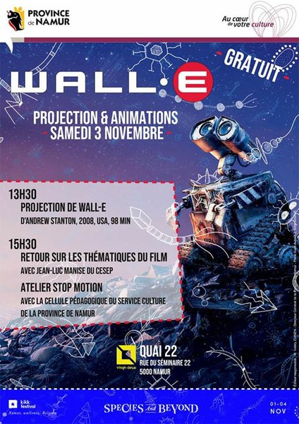 Projection du film Wall-E et animations gratuites