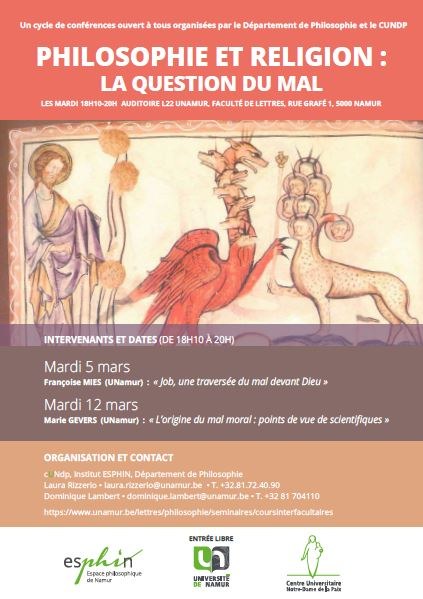 Conférence. Marie Gevers : L'origine du mal moral : points de vue de scientifiques