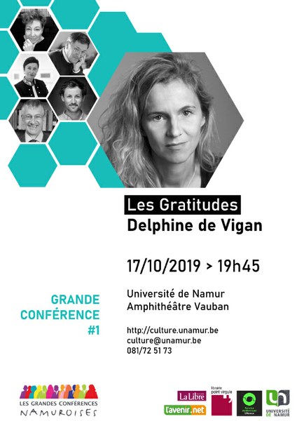 Les Grandes Conférences Namuroises : Delphine de Vigan
