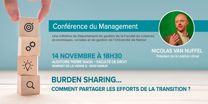 Conférence du Management "Burden Sharing... Comment partager les efforts de la transition?"