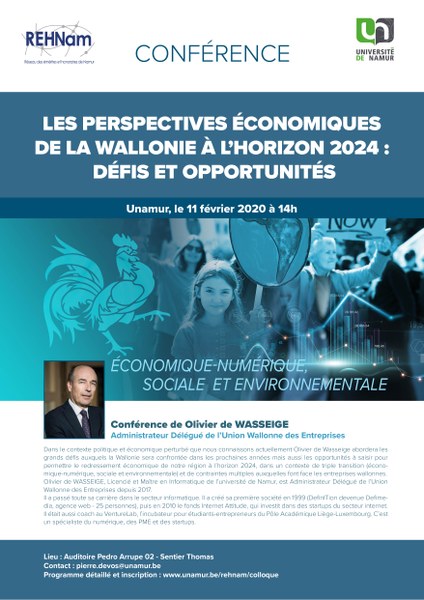 ANNULÉ ANNULÉ - Les perspectives économiques de la Wallonie à l'horizon 2024: défis et opportunité