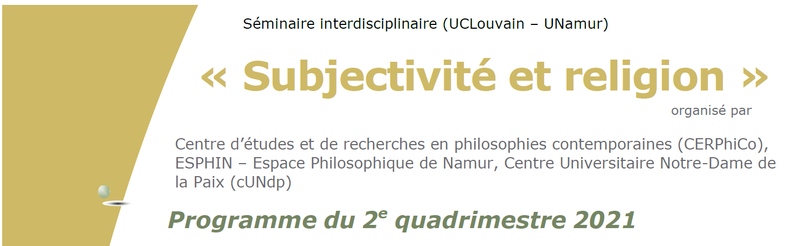 Séminaire « Subjectivité et religion » - Dominique LAMBERT - « Dieu pour penser l'IA et la robotique ? »