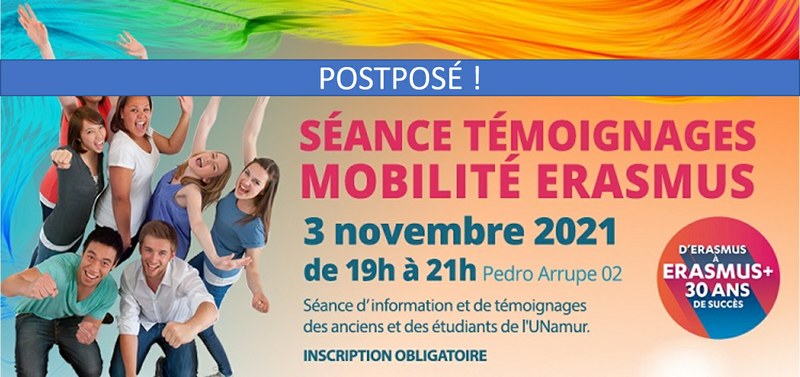 ! Postposé ! Soirée Témoignages Erasmus