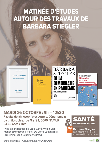 Matinée d'études avec Barbara Stiegler