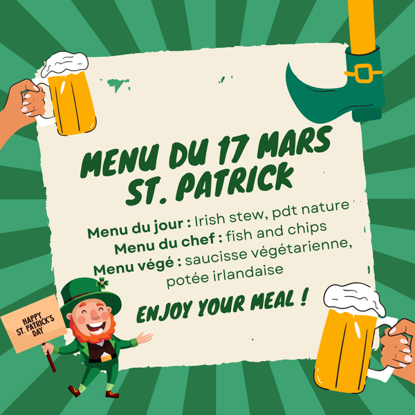 Menu St. Patrick