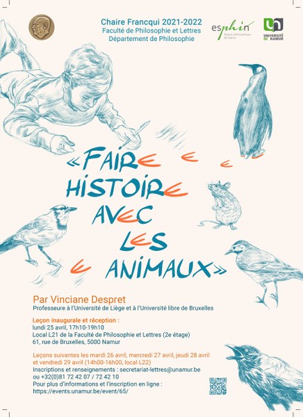 Chaire Francqui 2021-2022 | Leçon inaugurale : "Faire histoire avec les animaux"