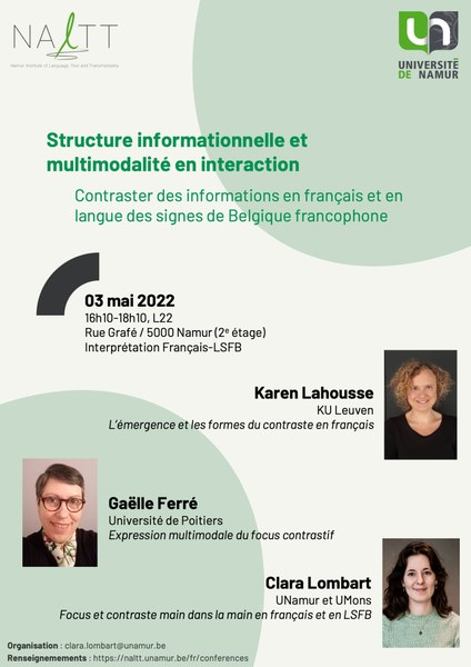 Cycle de conférences NaLTT | Structure informationnelle et multimodalité en interaction