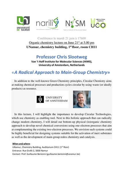 Conférence | Circular Chemistry- A Radical Approach to Main-Group Chemistry