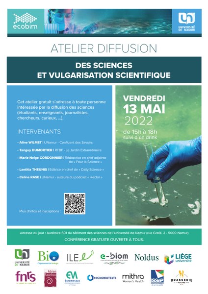 Atelier diffusion des sciences et vulgarisation scientifique