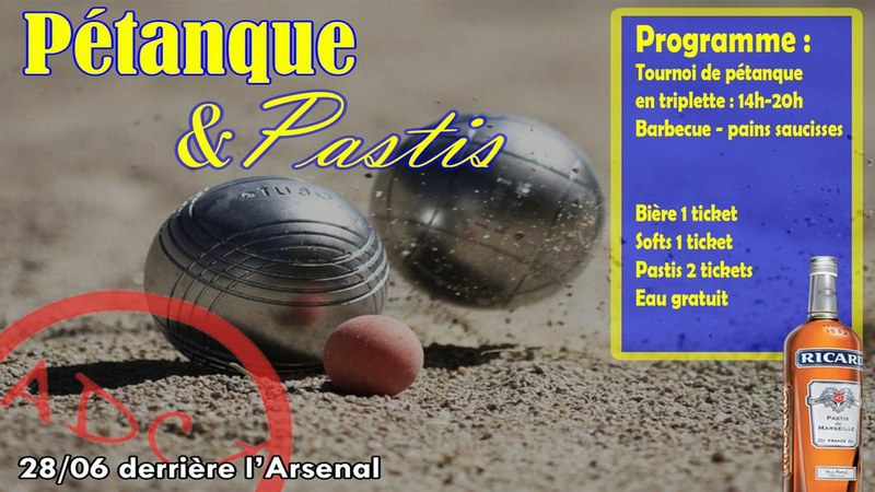 ADC | Barbecue et tournoi Pétanque et pastis