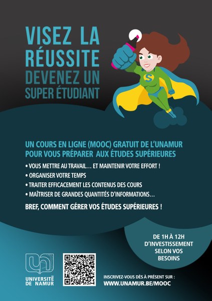 Inscriptions ouvertes pour le MOOC "Visez la réussite: devenez un super étudiant !"