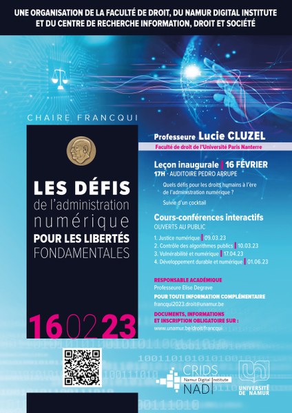 Leçon inaugurale de la Chaire Francqui - Professeure Lucie Cluzel (Université Paris Nanterre) 