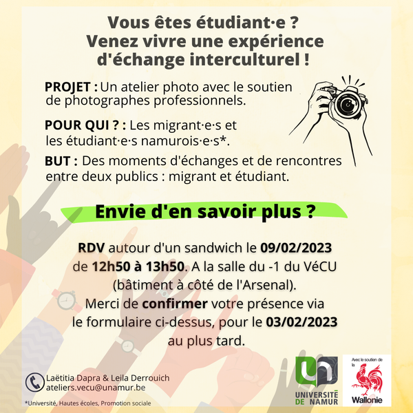 Projet interculturel avec un public multiculturel: autour de la photographie ! 