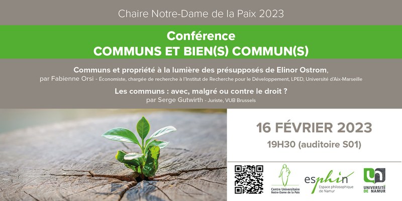 Cycle de conférences Communs et bien(s) commun(s) : une articulation pour un nouveau modèle de société ? 