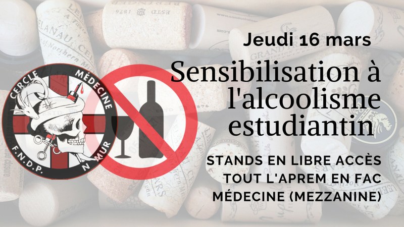 Semaine de sensibilisation à la consommation d’alcool : Stands sur l'alcoolisme estudiantin en Faculté de Médecine