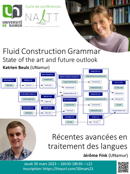 Conférence duo de NALTT : Katrien Beuls et Jérôme Fink