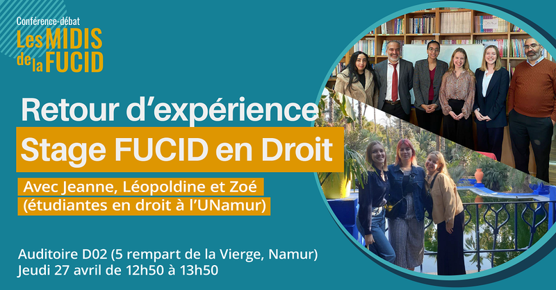 Midi de la FUCID - Retour d’expérience : Stage FUCID en Droit