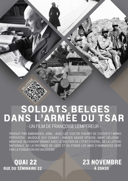 Film : "Soldats belges dans l'armée du Tsar" au Quai 22