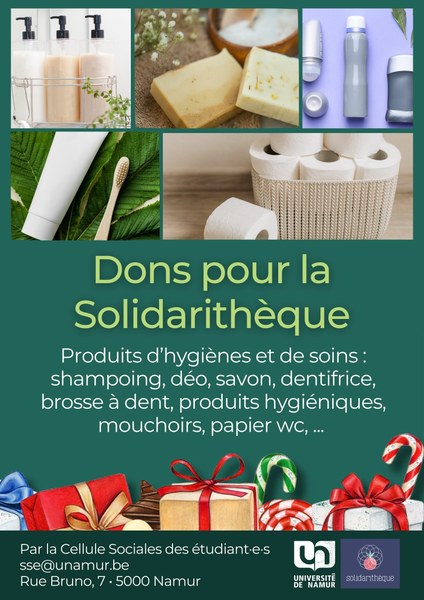 Projet de récolte de produits d'hygiène et de soins pour La Solidarithèque | 2ème édition