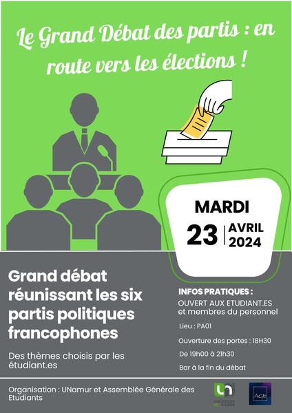 Le Grand Débat des partis : en route vers les élections !