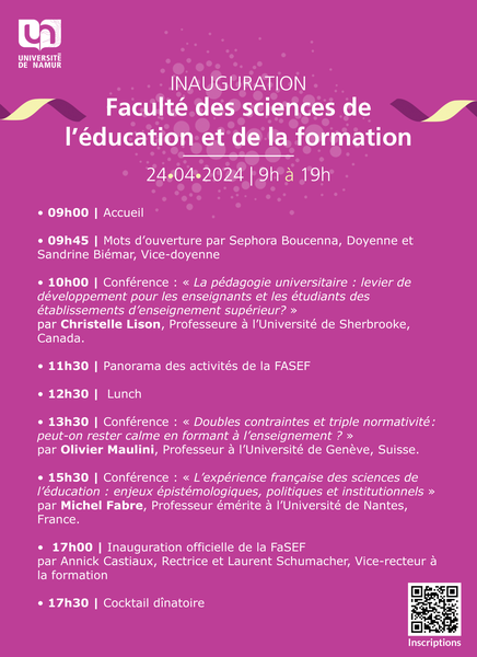 Inauguration de la Faculté des sciences de l'éducation et de la formation 