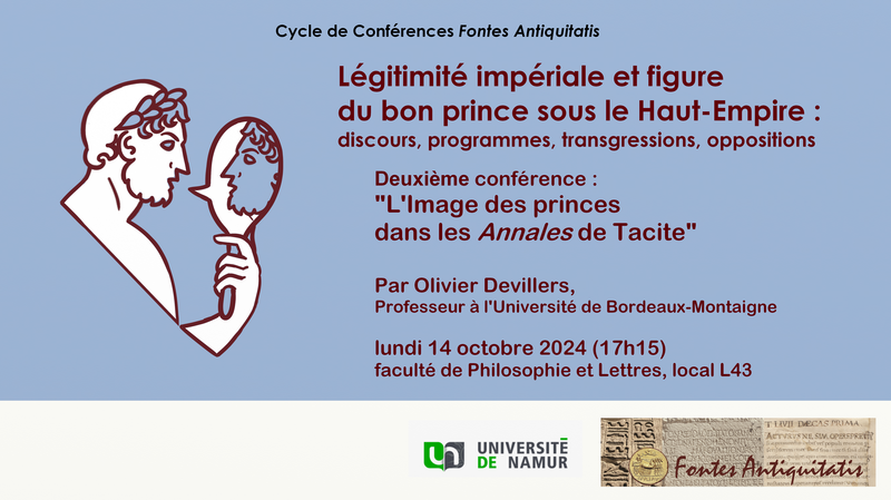 Conférence en Histoire romaine : "L"image des princes dans les Annales de Tacite"