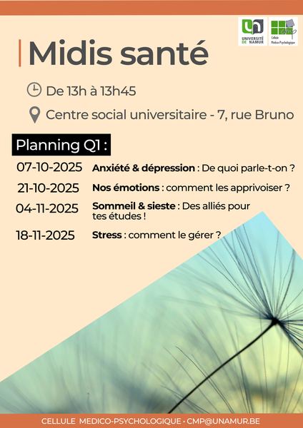 Apprivoiser ses émotions ça se travaille. La CMP en parle avec les étudiants pendant le Midi Santé.